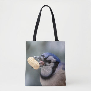Bolso De Tela Judía azul con cacahuete