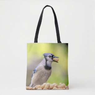 Bolso De Tela Judía azul con un maní