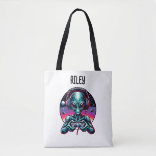 Bolso De Tela Juego Alien Extraterrestres Ser Personalizado