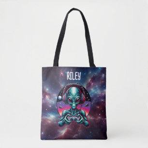 Bolso De Tela Juego Alien Extraterrestres Ser Personalizado