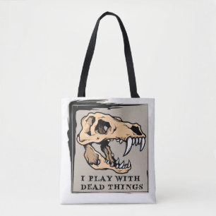 Bolso De Tela "Juego Con Cosas Muertas" Paleontología Tote Bag
