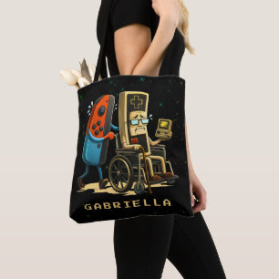 Bolso De Tela Juego de control retro divertido para respetar a t