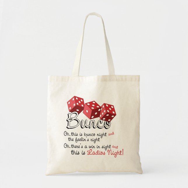 Bolso De Tela Juego de dados Bunco (Frente)