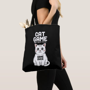 Bolso De Tela Juego de Gatos No Mires Al Gato Demasiado Divertid