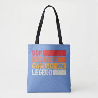 Bolso De Tela Juego de Leyendas de Hijo Hermano Regalo De Tee Pa