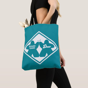 Bolso De Tela Juego de mesa Duo Tote de marco blanco
