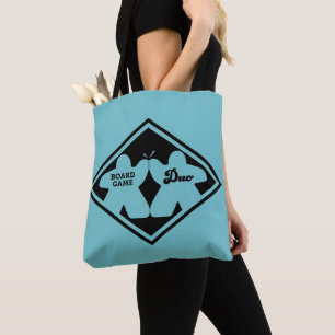 Bolso De Tela Juego de mesa Duo Tote de marco negro