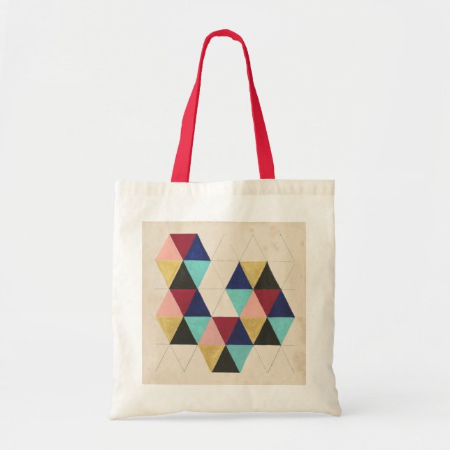 Bolso De Tela Juego de patrón geométrico III (Frente)