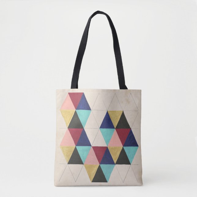 Bolso De Tela Juego de patrón geométrico III (Anverso)