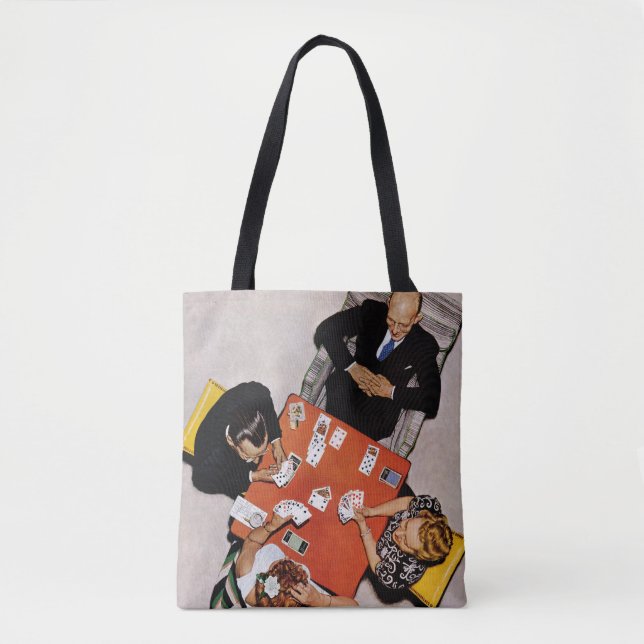 Bolso De Tela Juego puente de Norman Rockwell (Anverso)