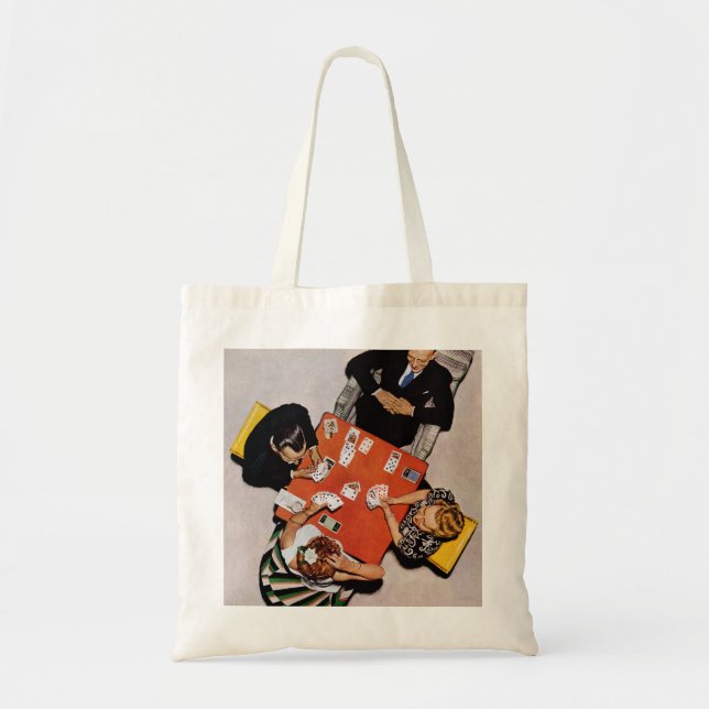 Bolso De Tela Juego puente de Norman Rockwell (Frente)