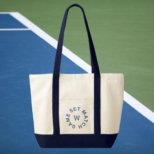 Bolso De Tela Juego Set Match Monograma Azul Tinte Azul Marino d