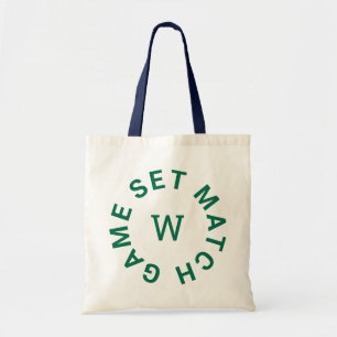 Bolso De Tela Juego Set Match Monograma Verde Asa Naval Tenis