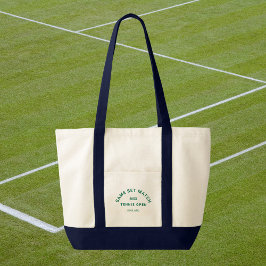 Bolso De Tela Juego Set Partido Cresta Verde con Ribete Navy Ten