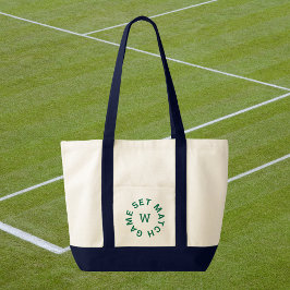 Bolso De Tela Juego Set Partido Monograma Verde de Tenis