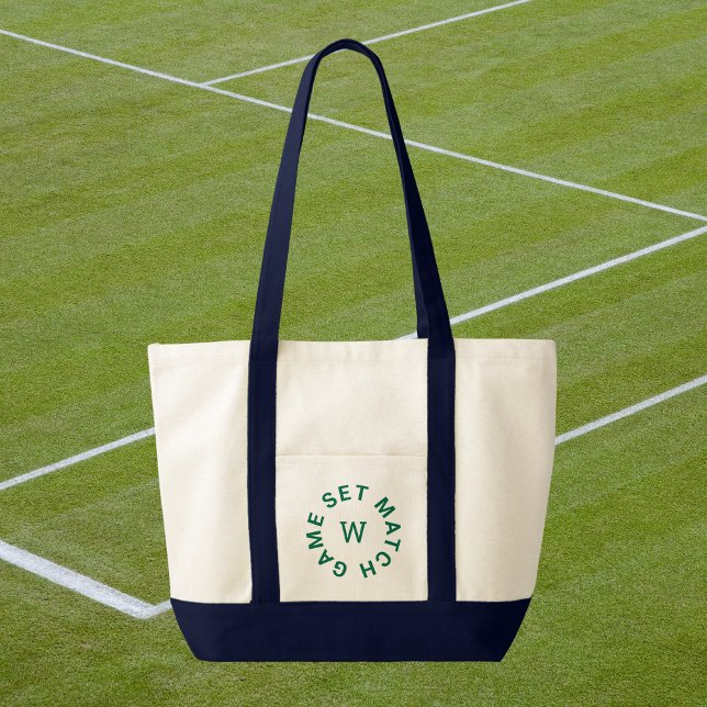 Bolso De Tela Juego Set Partido Monograma Verde de Tenis (Subido por el creador)
