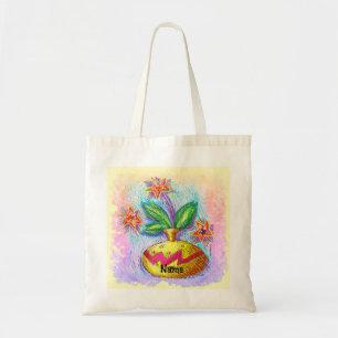 Bolso De Tela Jug O Flowers