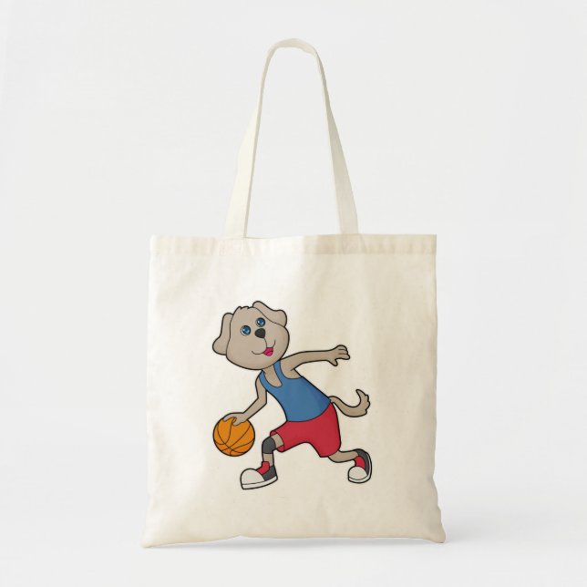 Bolso De Tela Jugador de baloncesto Dog (Frente)