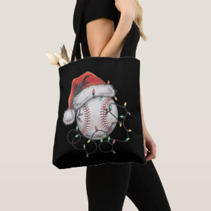 Bolso De Tela Jugador de béisbol de Navidad de Santa Deportes