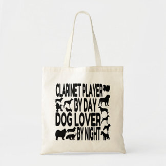 Bolso De Tela Jugador de Clarinet Perro Lover