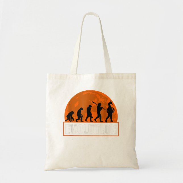 Bolso De Tela Jugador de cuerno francés, divertida evolución del (Frente)