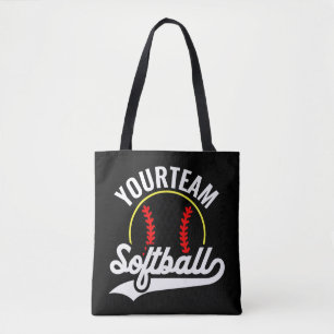 Bolso De Tela Jugador de equipo de Softball AÑADIR NOMBRE Liga P