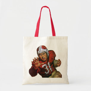 Bolso De Tela Jugador de fútbol americano vintage corredor númer