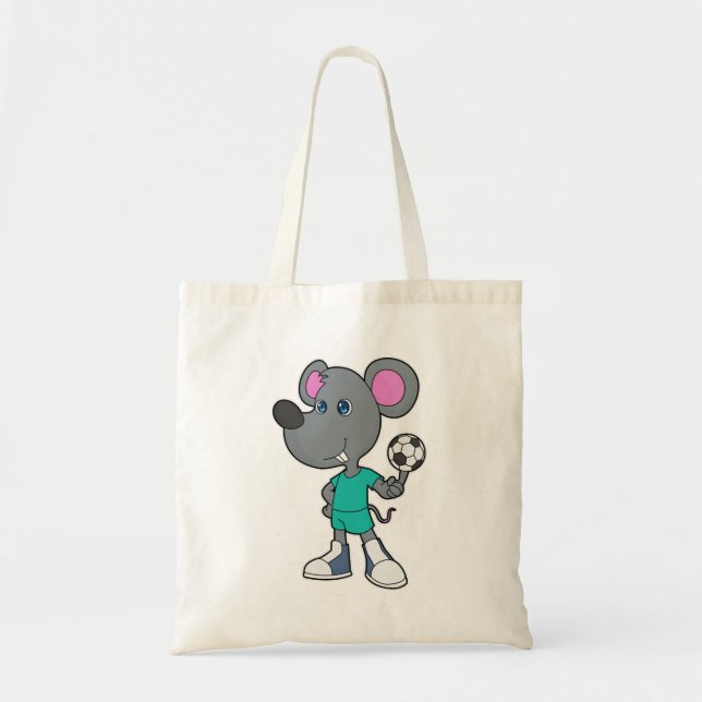 Bolso De Tela Jugador de fútbol de ratón (Frente)