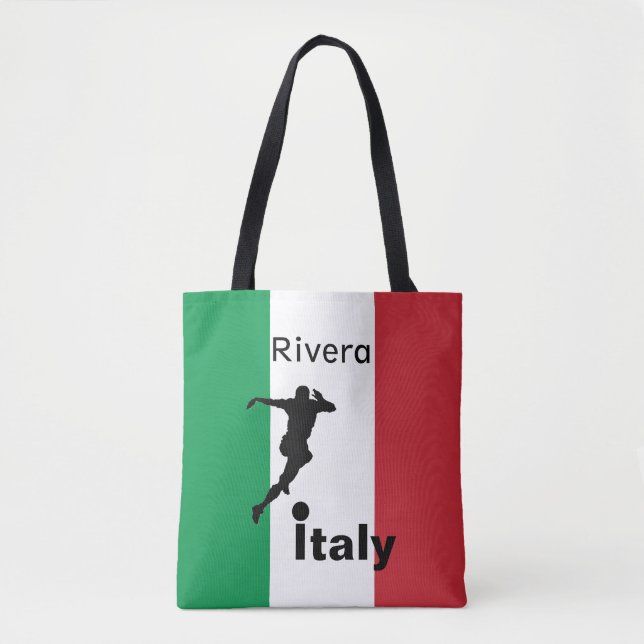 Bolso De Tela Jugador de fútbol, personalizable italiano (Anverso)