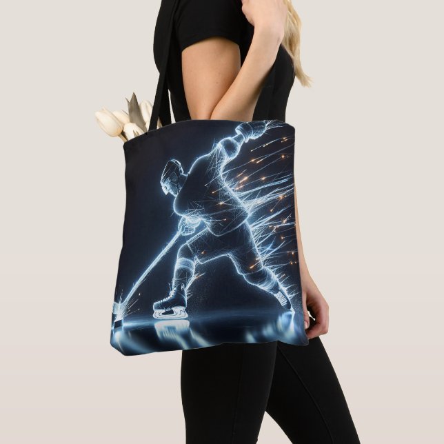 Bolso De Tela Jugador De Hockey Sobre Hielo (Detalle)