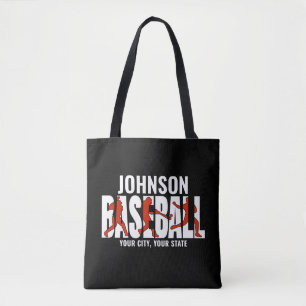 Bolso De Tela Jugador de Juego de Béisbol ADD NAME