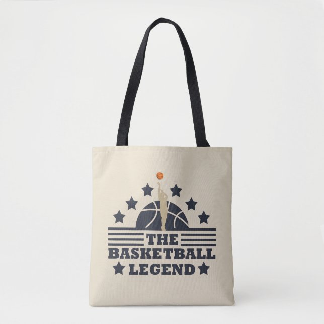 Bolso De Tela jugador de leyenda del baloncesto de baloncesto de (Anverso)