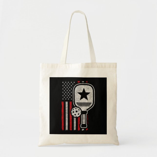 Bolso De Tela Jugador de pelota de futbol - Bandera Americana -  (Frente)
