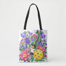 Jugador de Pickleball Floral Regalo Deportivo Rosa
