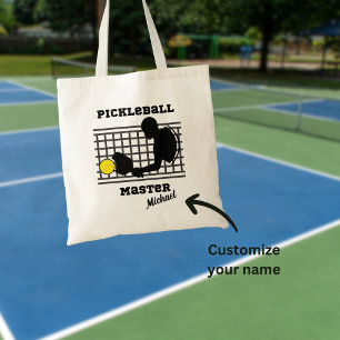 Bolso De Tela Jugador de pickleball ganador maestro nombre perso