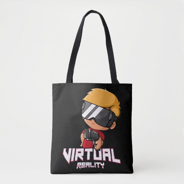 Bolso De Tela Jugador de realidad virtual (Anverso)