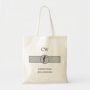 Bolso De Tela Jugador de tenis Chica regalo Personalizado