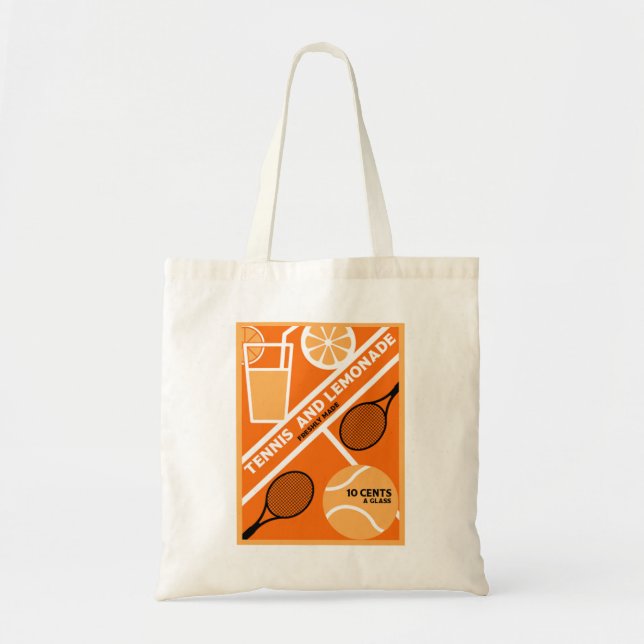 Bolso De Tela Jugador de tenis de césped arte gráfico (Frente)