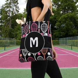 Bolso De Tela Jugador de tenis Nombre del equipo Monogramado per