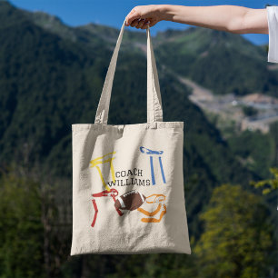 Bolso De Tela Jugador entrenador de fútbol de bandera personaliz