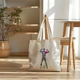 Bolso De Tela Jugadora de Fútbol