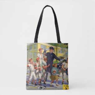 Bolso De Tela Jugadores de béisbol vintage y guardia de cruce de