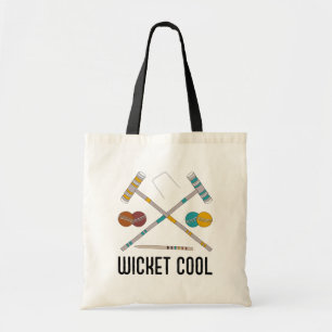 Bolso De Tela Jugadores de Croquet divertidos de Wicket Guay