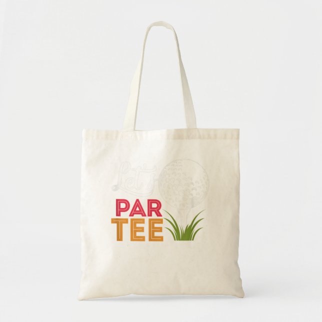 Bolso De Tela Jugadores de golf de Let's Par Tee Golf Golf Golfe (Frente)
