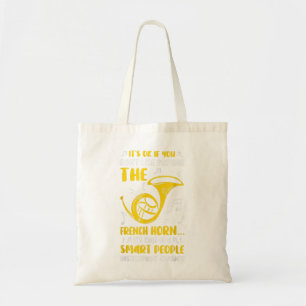 Bolso De Tela Jugando El Cuerno Francés Divertido Jugador Francé