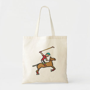 Bolso De Tela Jugando polo a caballo y jinete