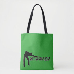 Bolso De Tela JUGANDO SNOOKER fuente moderna + tus ideas