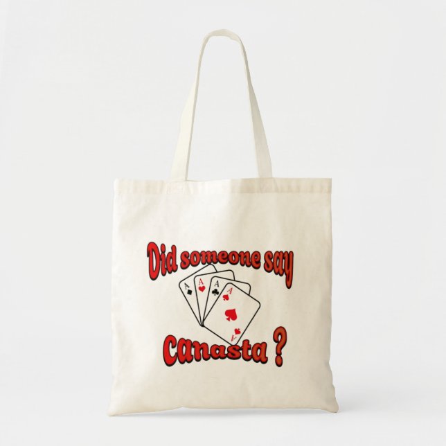 Bolso De Tela Jugar a las cartas Canasta (Frente)