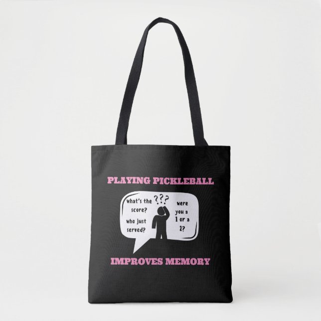 Bolso De Tela Jugar al baloncesto mejora la memoria divertida (Anverso)