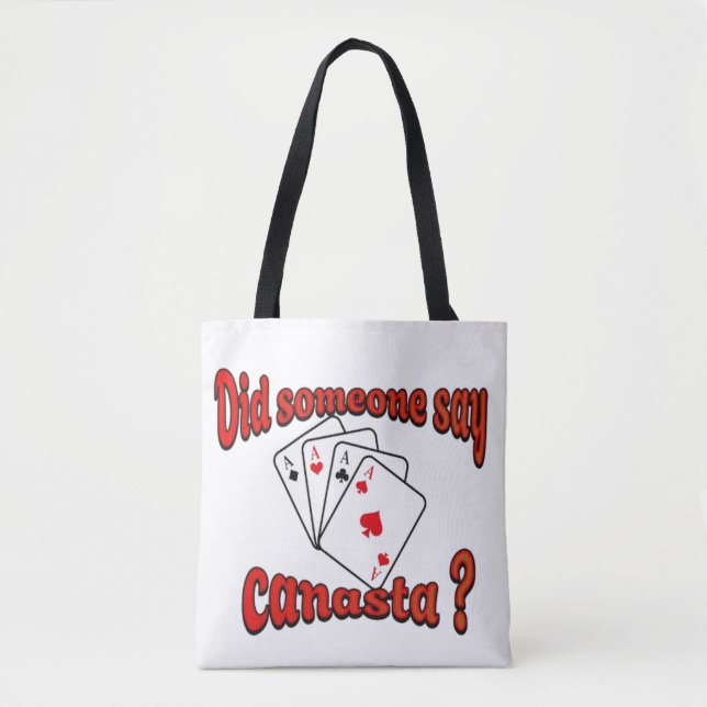 Bolso De Tela Jugar cartas Canasta (Anverso)
